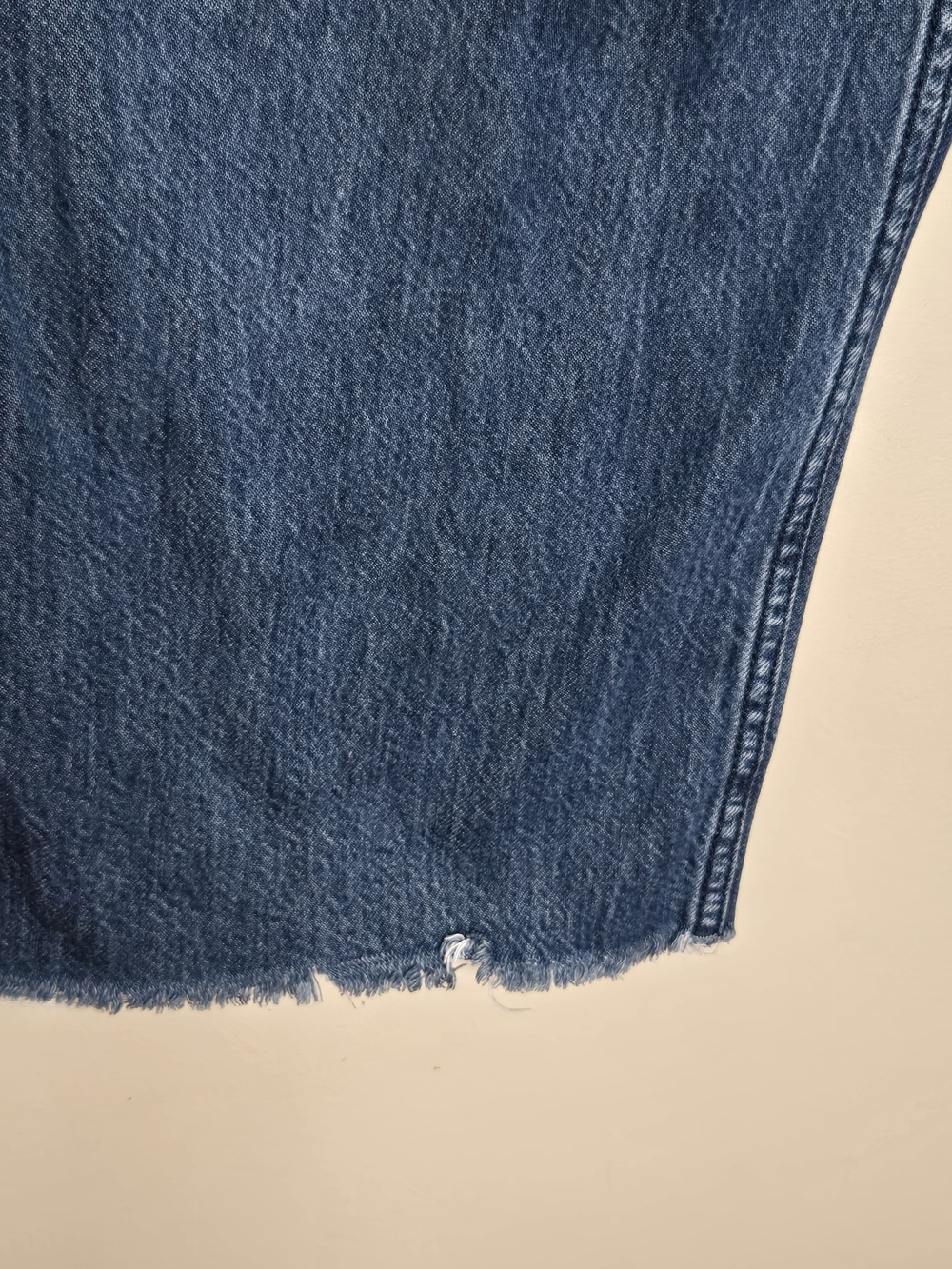 Rag & Bone Logan Mid Rise Wide Leg Jeans Size 29 Medium Wash Raw Hem Relaxed - Picture 4 of 9